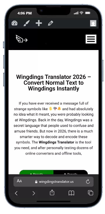 wingdings translator