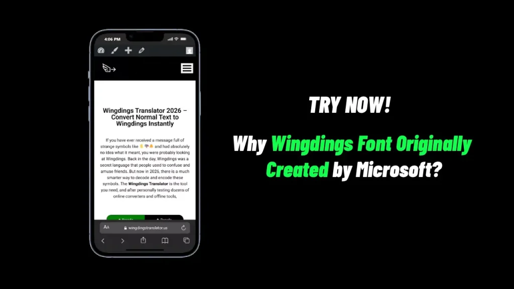 Why Wingdings Font Originally Created by Microsoft?