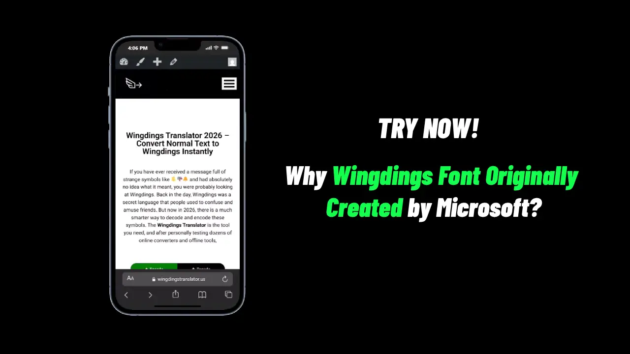 Why Wingdings Font Originally Created by Microsoft?
